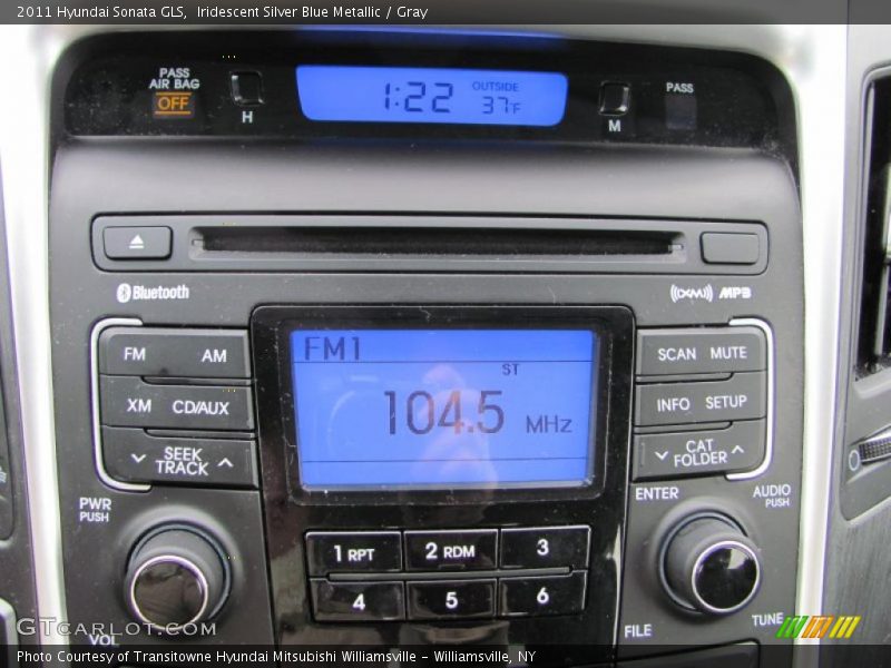 Iridescent Silver Blue Metallic / Gray 2011 Hyundai Sonata GLS