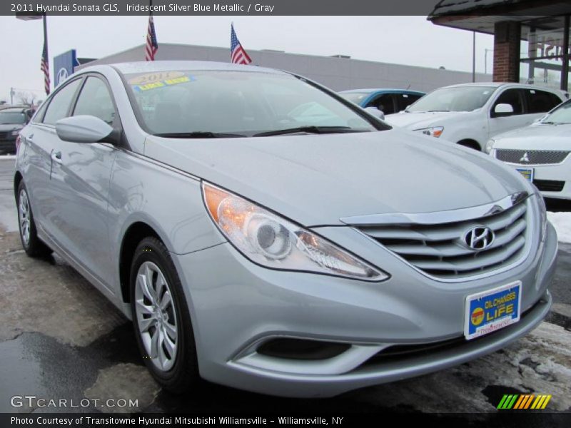 Iridescent Silver Blue Metallic / Gray 2011 Hyundai Sonata GLS