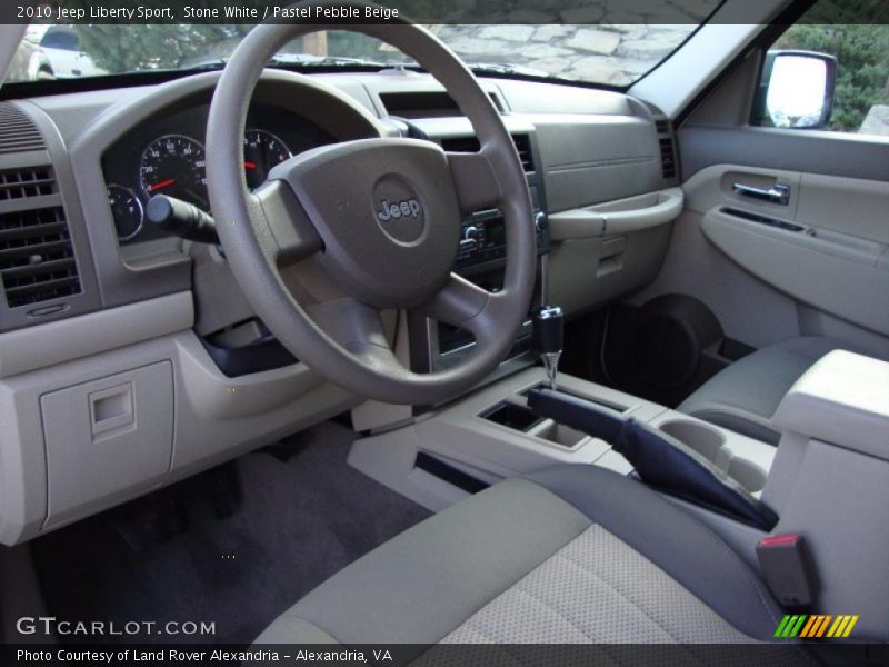 Stone White / Pastel Pebble Beige 2010 Jeep Liberty Sport