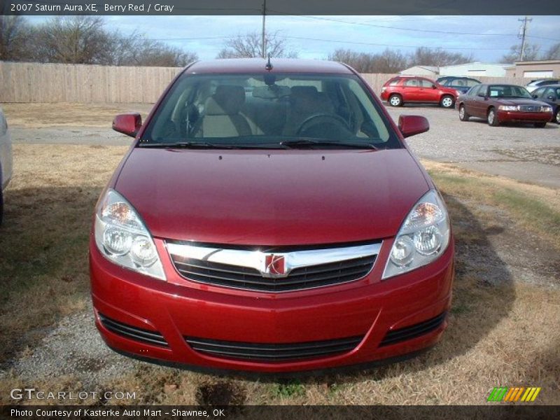 Berry Red / Gray 2007 Saturn Aura XE