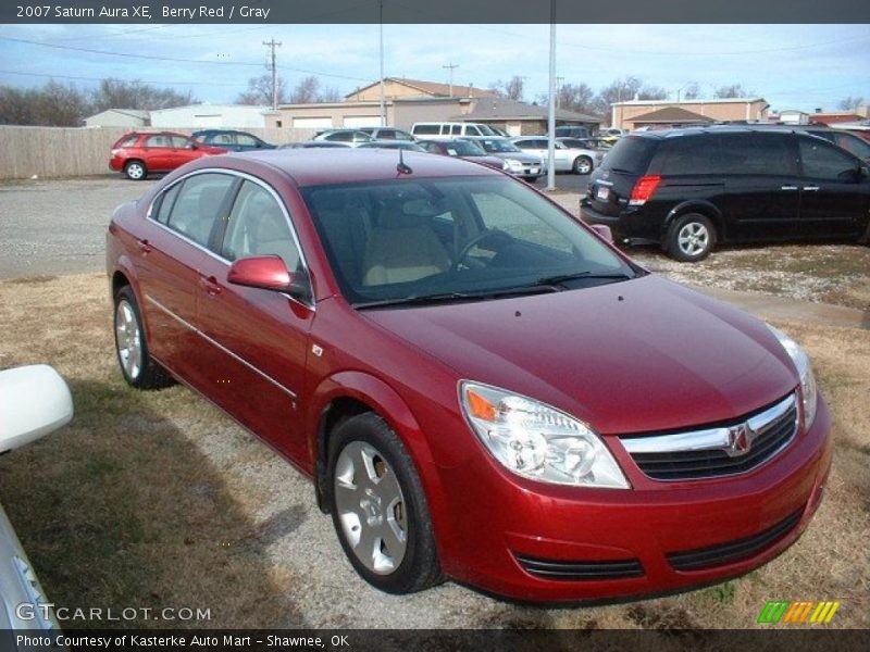 Berry Red / Gray 2007 Saturn Aura XE