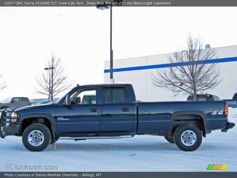 Deep Blue Metallic / Ebony Black/Light Cashmere 2007 GMC Sierra 3500HD SLT Crew Cab 4x4