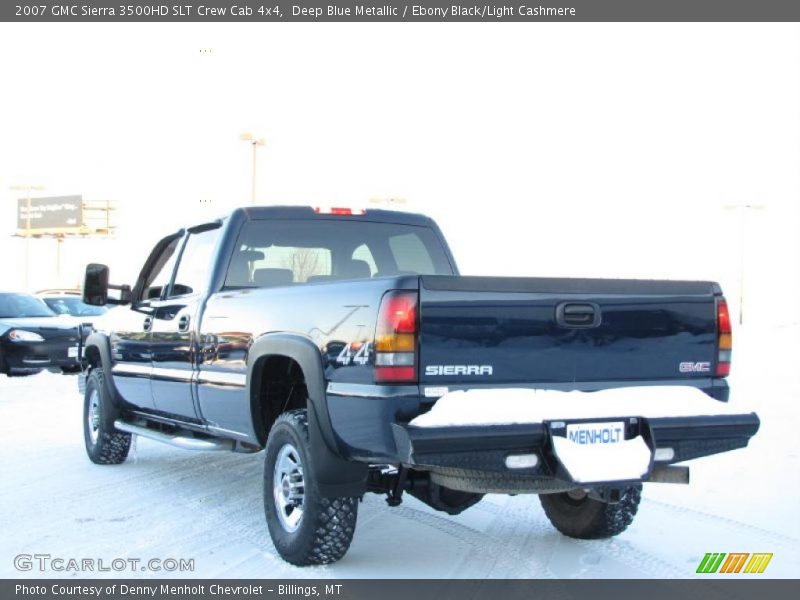 Deep Blue Metallic / Ebony Black/Light Cashmere 2007 GMC Sierra 3500HD SLT Crew Cab 4x4