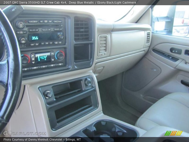 Deep Blue Metallic / Ebony Black/Light Cashmere 2007 GMC Sierra 3500HD SLT Crew Cab 4x4