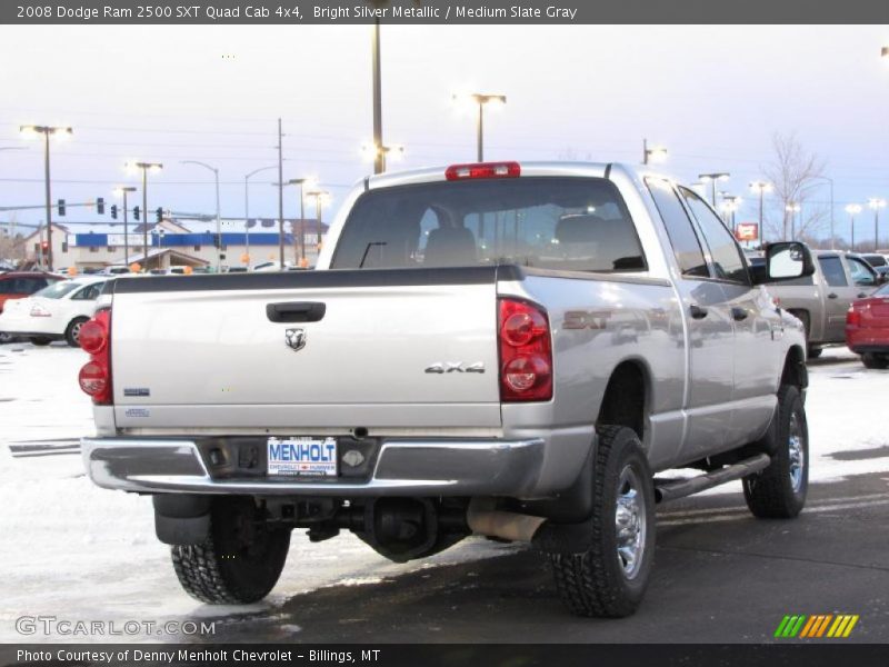 Bright Silver Metallic / Medium Slate Gray 2008 Dodge Ram 2500 SXT Quad Cab 4x4