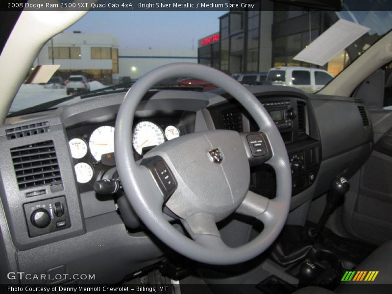 Bright Silver Metallic / Medium Slate Gray 2008 Dodge Ram 2500 SXT Quad Cab 4x4