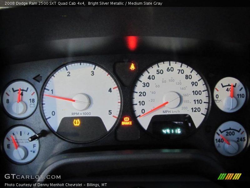 Bright Silver Metallic / Medium Slate Gray 2008 Dodge Ram 2500 SXT Quad Cab 4x4