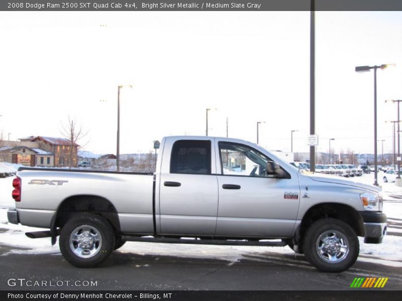 Bright Silver Metallic / Medium Slate Gray 2008 Dodge Ram 2500 SXT Quad Cab 4x4