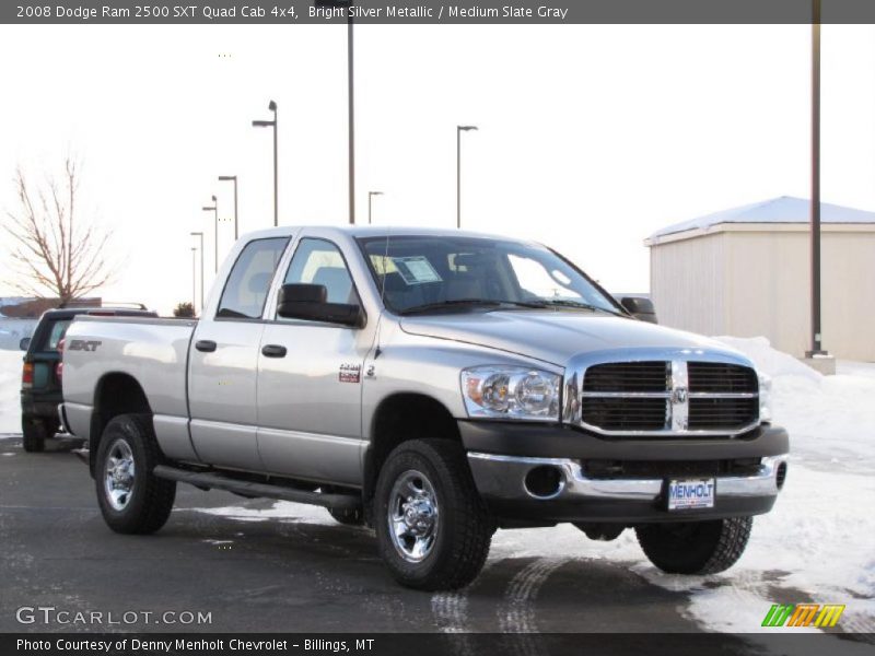 Bright Silver Metallic / Medium Slate Gray 2008 Dodge Ram 2500 SXT Quad Cab 4x4