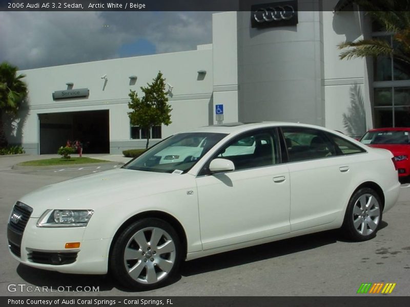 Arctic White / Beige 2006 Audi A6 3.2 Sedan