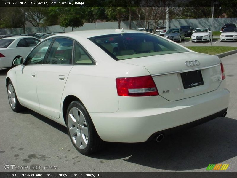 Arctic White / Beige 2006 Audi A6 3.2 Sedan