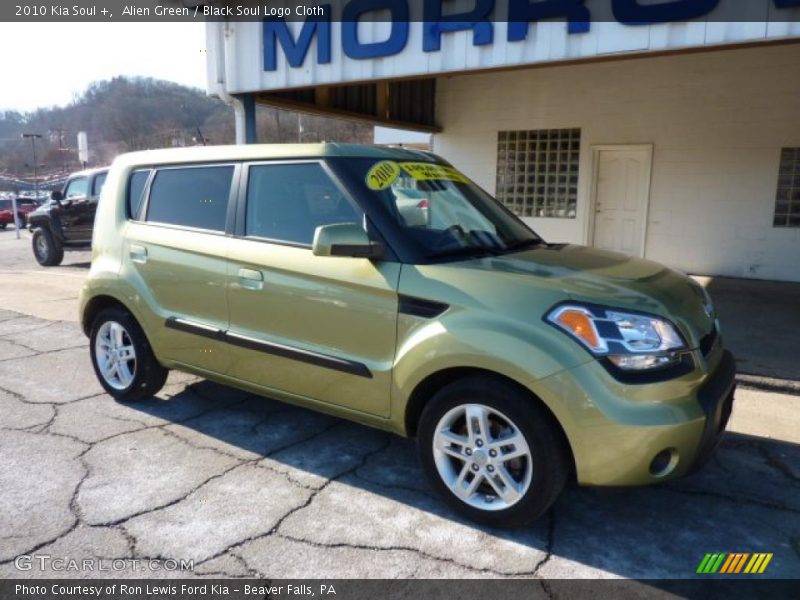 Alien Green / Black Soul Logo Cloth 2010 Kia Soul +