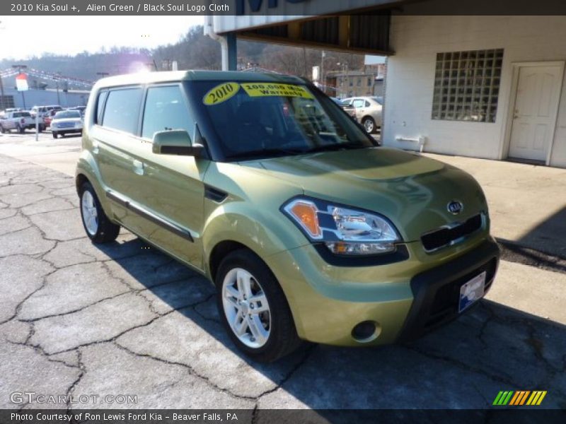 Alien Green / Black Soul Logo Cloth 2010 Kia Soul +