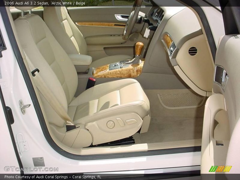 Arctic White / Beige 2006 Audi A6 3.2 Sedan