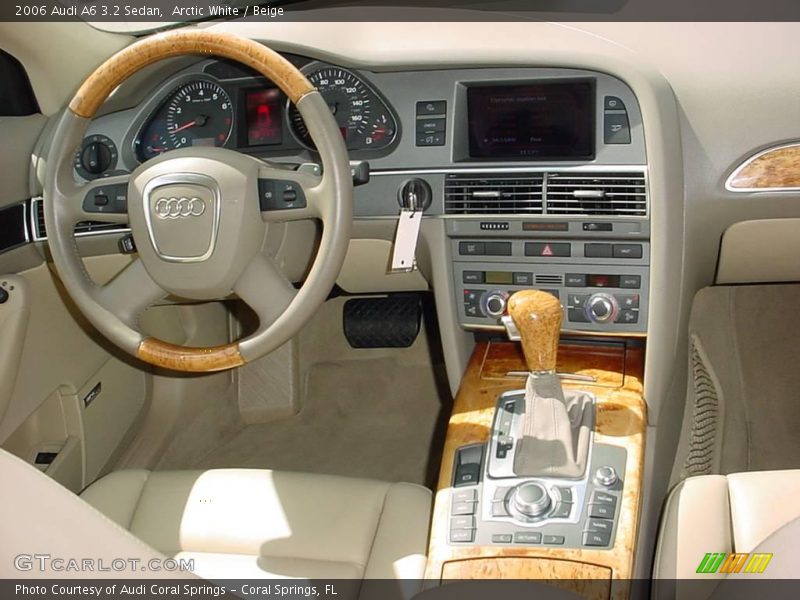 Arctic White / Beige 2006 Audi A6 3.2 Sedan