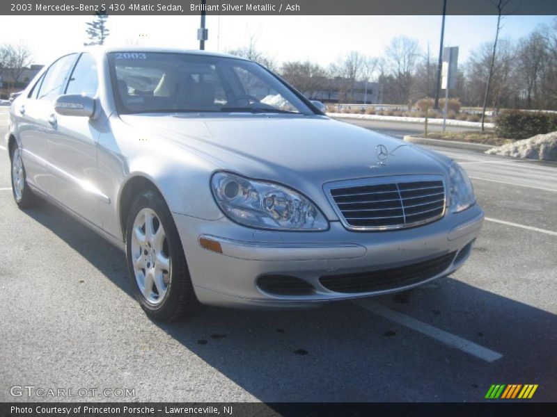 Brilliant Silver Metallic / Ash 2003 Mercedes-Benz S 430 4Matic Sedan