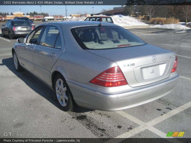Brilliant Silver Metallic / Ash 2003 Mercedes-Benz S 430 4Matic Sedan