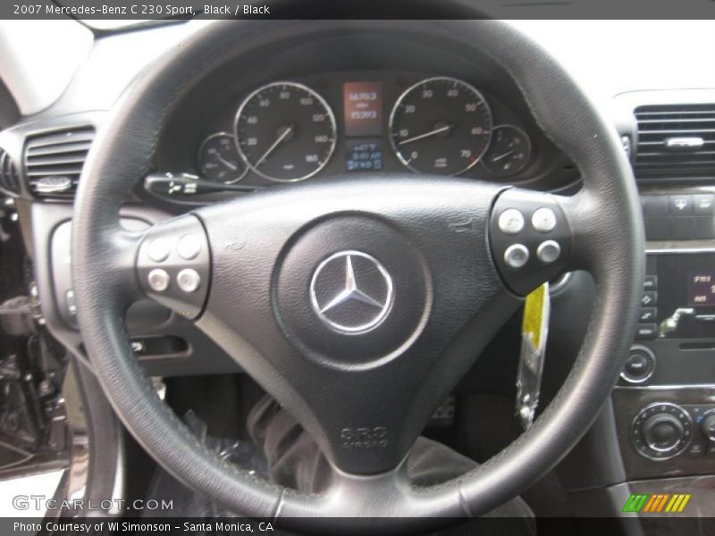 Black / Black 2007 Mercedes-Benz C 230 Sport
