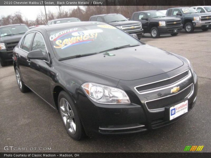 Black Granite Metallic / Ebony 2010 Chevrolet Malibu LT Sedan