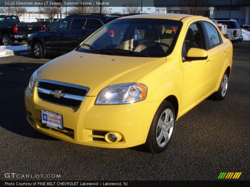 Summer Yellow / Neutral 2010 Chevrolet Aveo LT Sedan