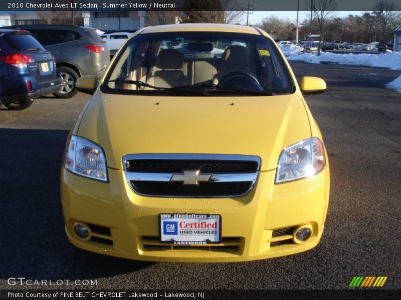 Summer Yellow / Neutral 2010 Chevrolet Aveo LT Sedan