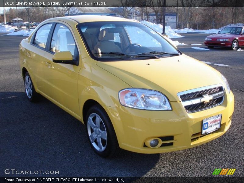 Summer Yellow / Neutral 2010 Chevrolet Aveo LT Sedan