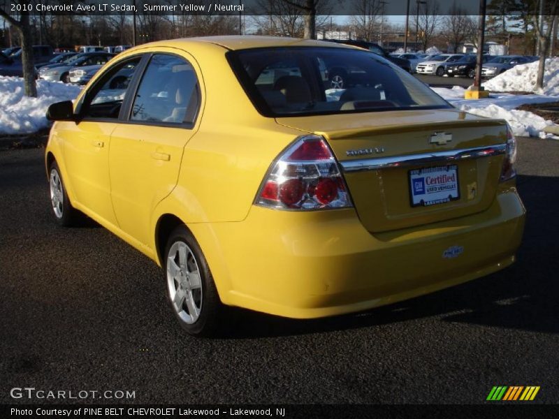 Summer Yellow / Neutral 2010 Chevrolet Aveo LT Sedan