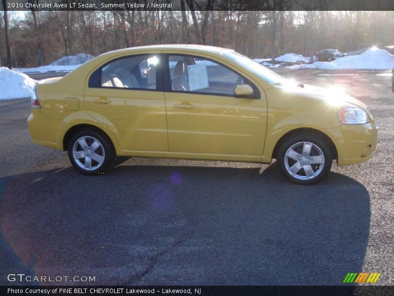 Summer Yellow / Neutral 2010 Chevrolet Aveo LT Sedan