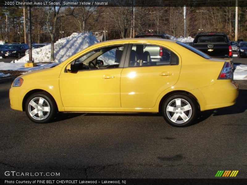 Summer Yellow / Neutral 2010 Chevrolet Aveo LT Sedan