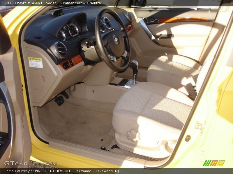 Summer Yellow / Neutral 2010 Chevrolet Aveo LT Sedan