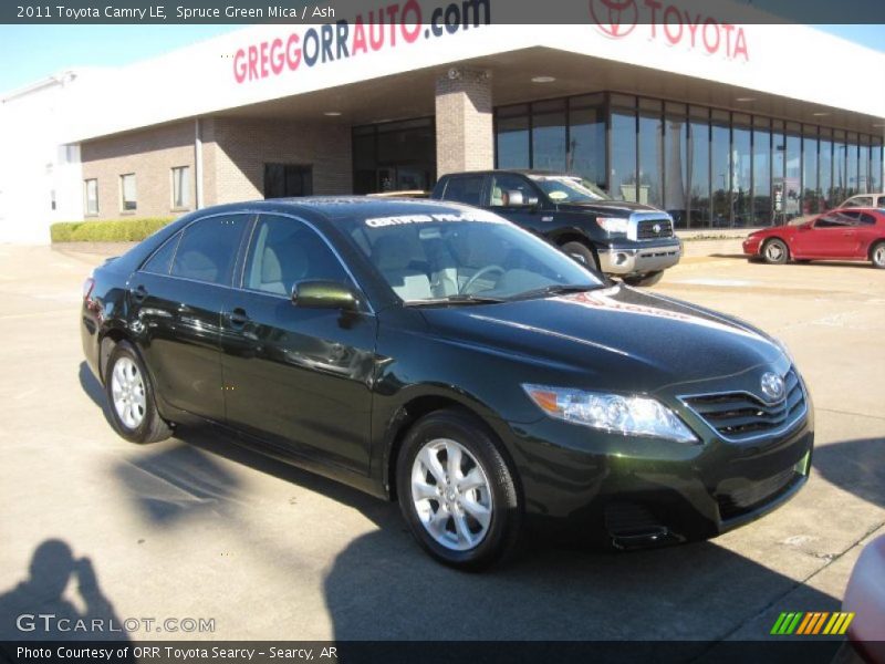 Spruce Green Mica / Ash 2011 Toyota Camry LE