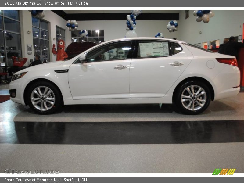 Snow White Pearl / Beige 2011 Kia Optima EX