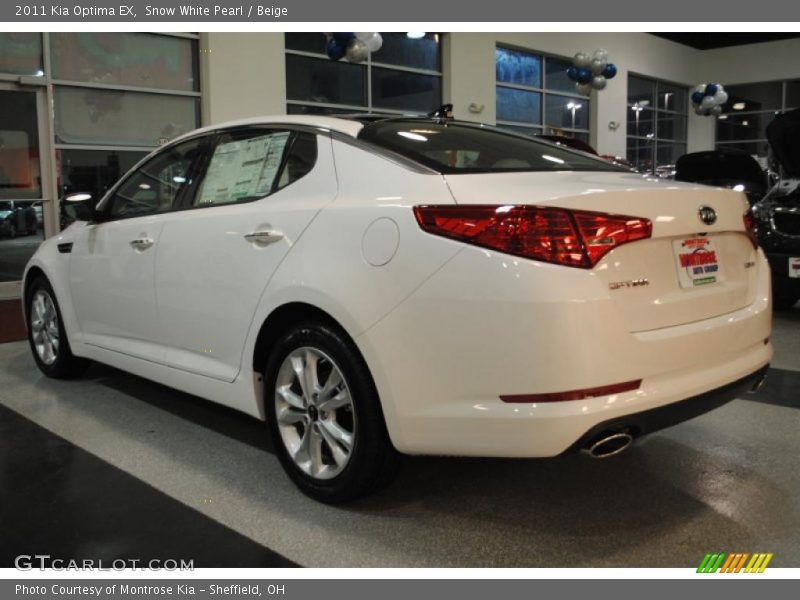 Snow White Pearl / Beige 2011 Kia Optima EX
