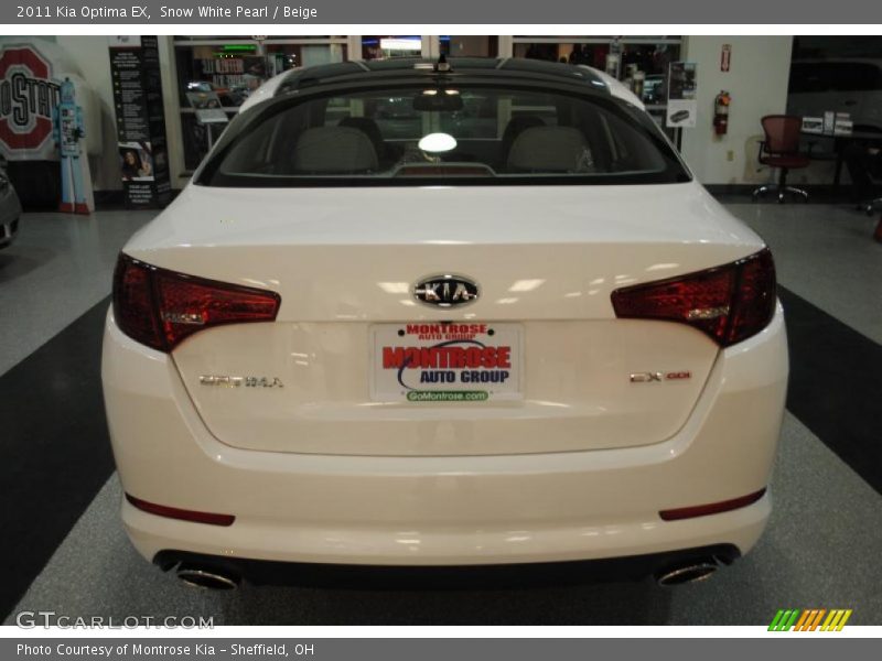 Snow White Pearl / Beige 2011 Kia Optima EX