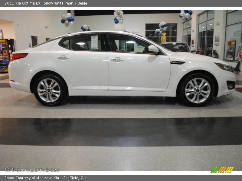 Snow White Pearl / Beige 2011 Kia Optima EX