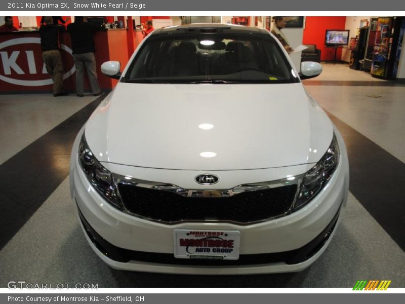 Snow White Pearl / Beige 2011 Kia Optima EX