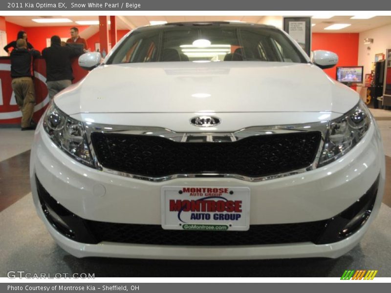 Snow White Pearl / Beige 2011 Kia Optima EX
