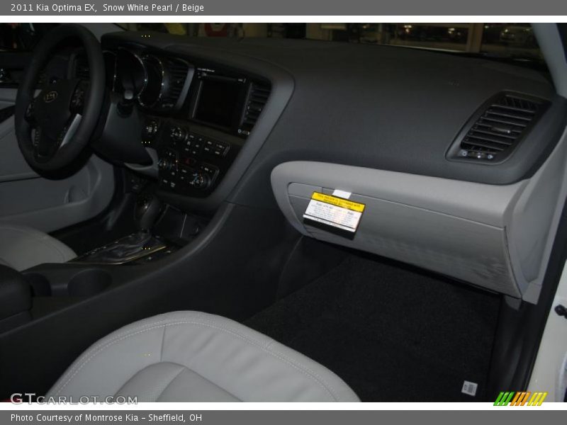 Snow White Pearl / Beige 2011 Kia Optima EX