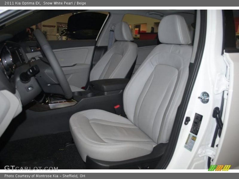 Snow White Pearl / Beige 2011 Kia Optima EX
