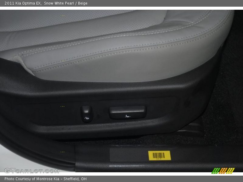 Snow White Pearl / Beige 2011 Kia Optima EX