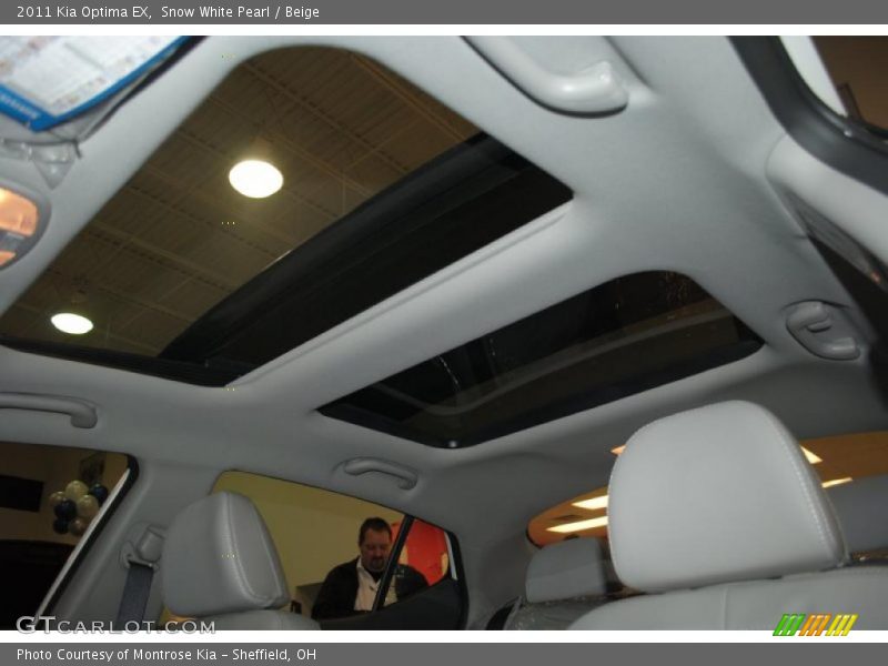 Snow White Pearl / Beige 2011 Kia Optima EX