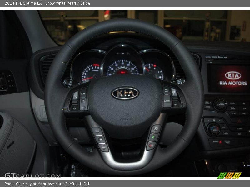 Snow White Pearl / Beige 2011 Kia Optima EX