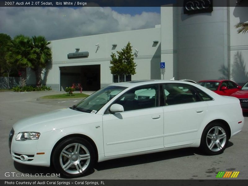 Ibis White / Beige 2007 Audi A4 2.0T Sedan