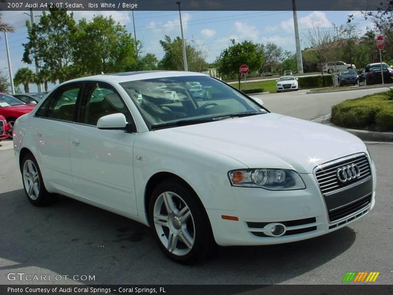 Ibis White / Beige 2007 Audi A4 2.0T Sedan