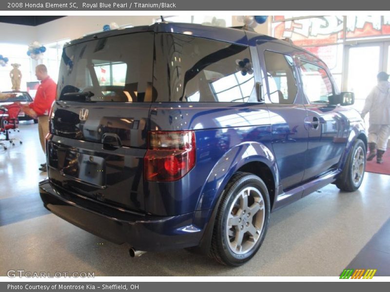 Royal Blue Pearl / Titanium/Black 2008 Honda Element SC
