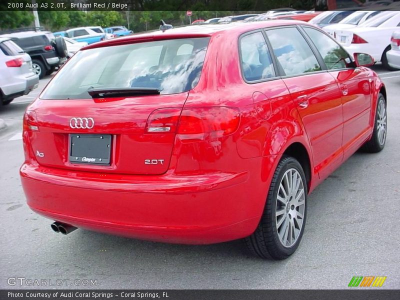 Brilliant Red / Beige 2008 Audi A3 2.0T