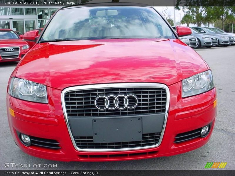 Brilliant Red / Beige 2008 Audi A3 2.0T