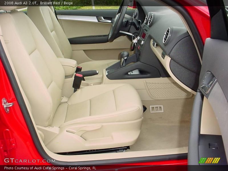 Brilliant Red / Beige 2008 Audi A3 2.0T