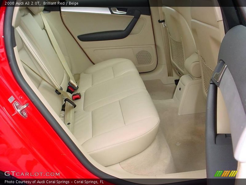 Brilliant Red / Beige 2008 Audi A3 2.0T