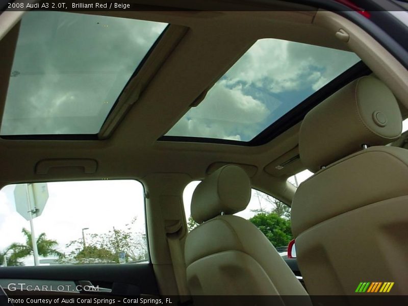 Brilliant Red / Beige 2008 Audi A3 2.0T